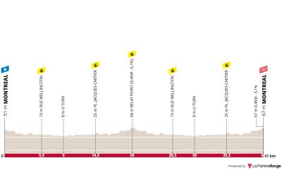 Miniprofil for cykelløbet VM i enkeltstart - Mixed Relay